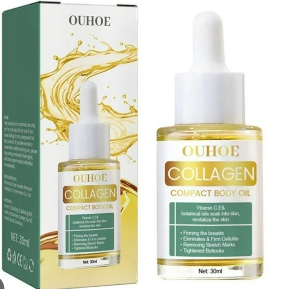 Ouhoe Collagen Compact Body Oil - Gold and White New